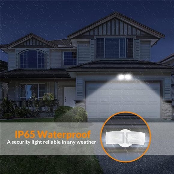 2 Pack LED Security Light Outdoor Flood Light Fixture with 2 Adjustable Head - Picture 6 of 6